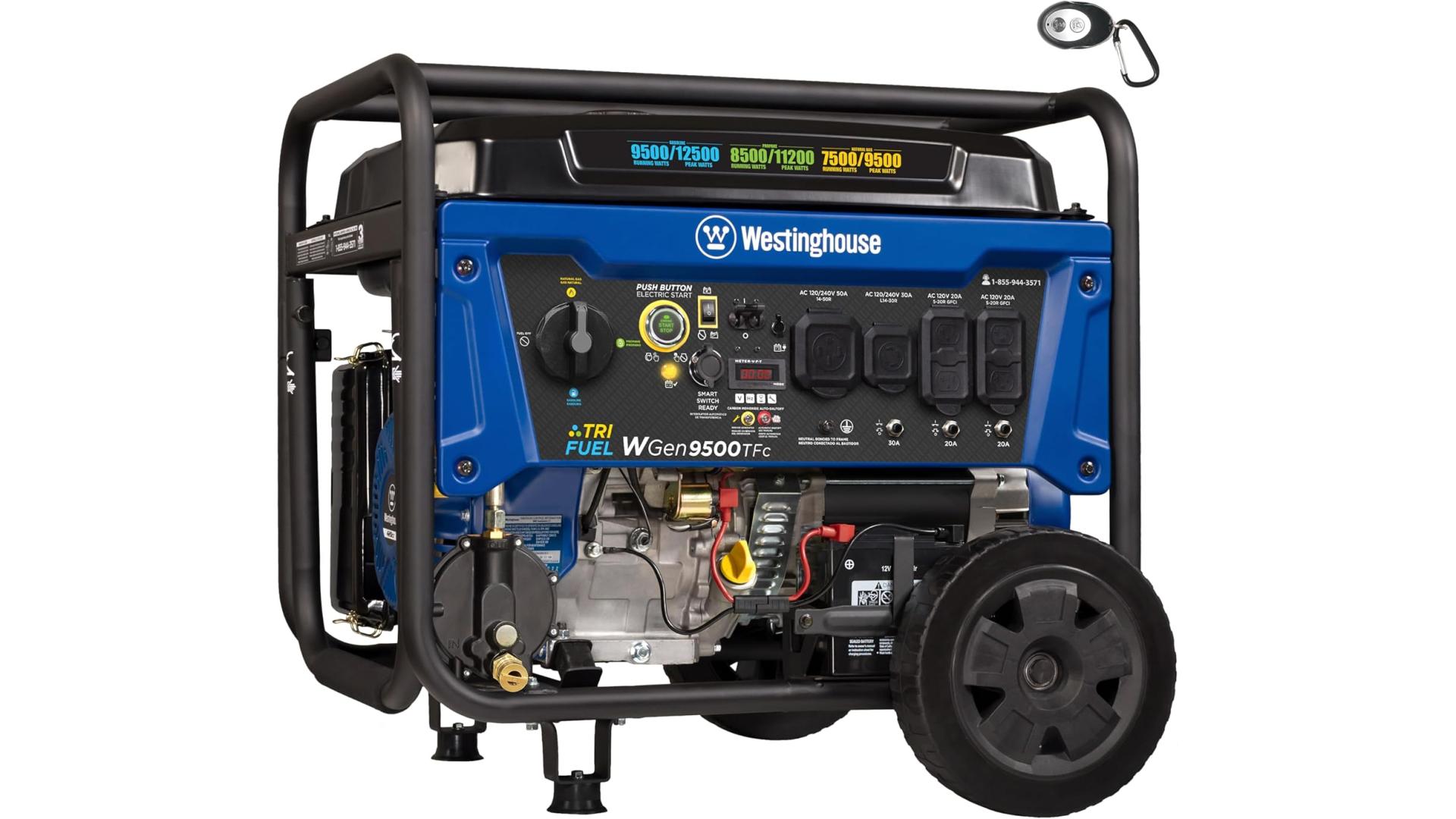 Westinghouse WGen9500TFc Tri-Fuel Portable Generator