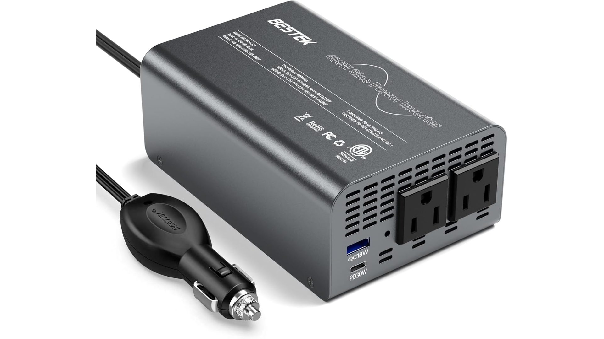 BESTEK 400W Pure Sine Wave Power Inverter