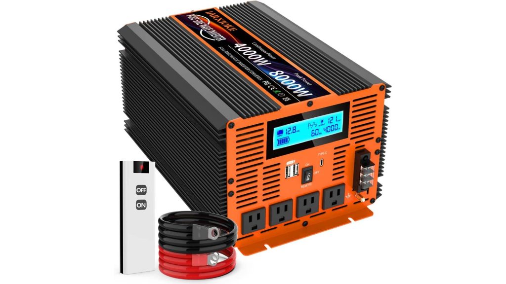JARXIOKE 4000W Inverter Black Orange
