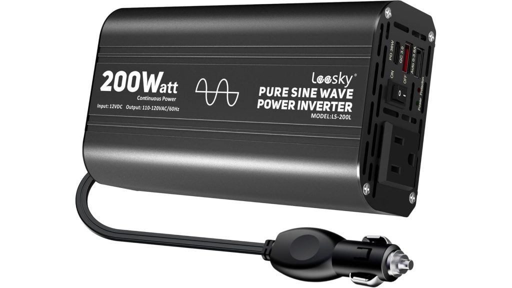 LEESKY 200W Pure Sine Wave Car Power Inverter